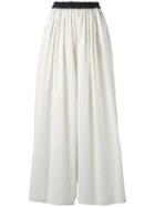 Brunello Cucinelli - Striped Wide-leg Trousers - Women - Cotton/polyester/acetate - 44, Nude/neutrals, Cotton/polyester/acetate