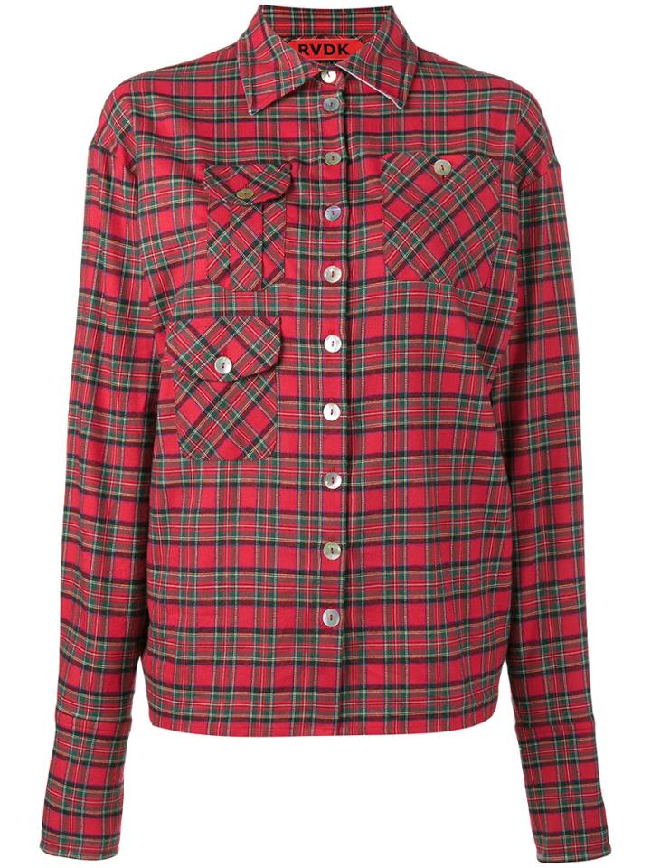 Ronald Van Der Kemp Multi-pocket Checked Shirt - Red