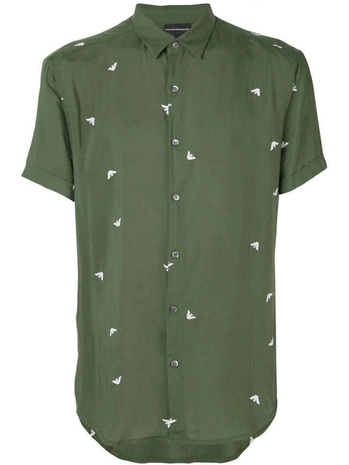 Emporio Armani Logo Print Shirt - Green