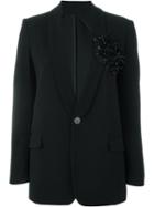 Dsquared2 Sequin Flower Blazer, Women's, Size: 40, Black, Viscose/acetate/spandex/elastane/pvc
