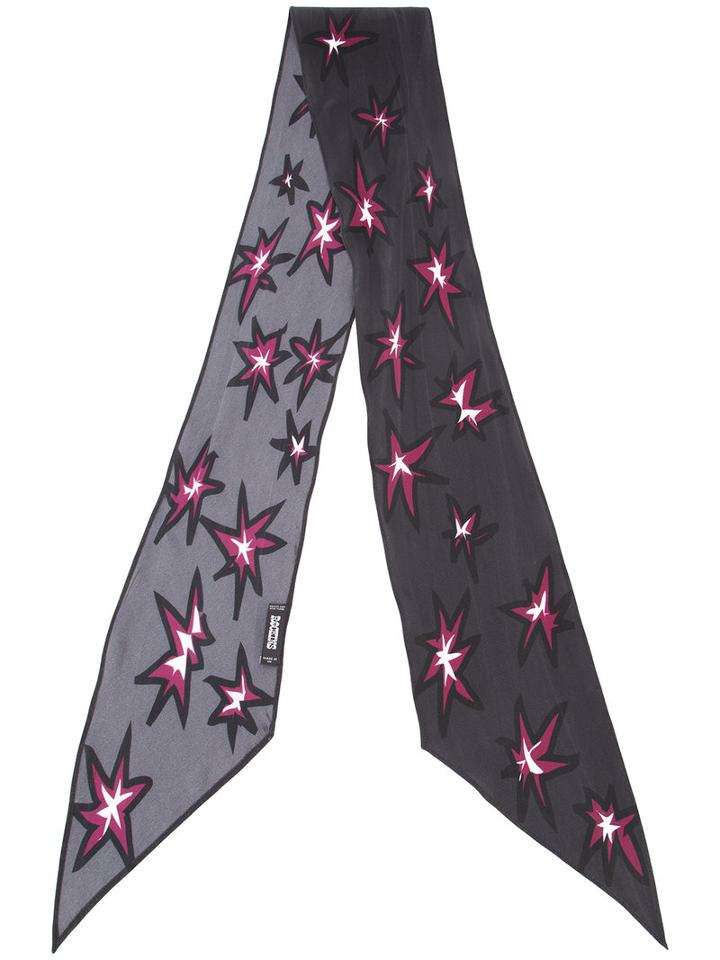 Rockins 'explosions' Printed Skinny Scarf, Women's, Black, Silk
