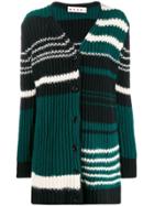 Marni Stripped Knitted Cardigan - Black