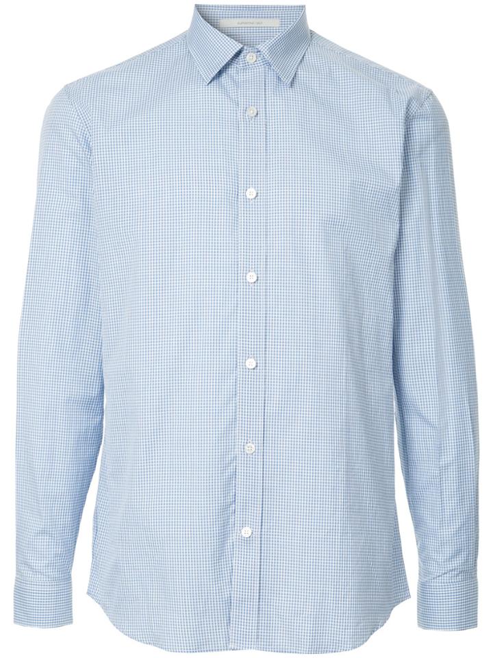 Gieves & Hawkes Micro Check Shirt - Blue