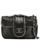 Chanel Vintage Mini Chain Trim Shoulder Bag, Women's, Black