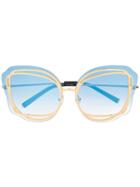Linda Farrow Gallery X Mathew Williamson Contrast Sunglasses - Blue