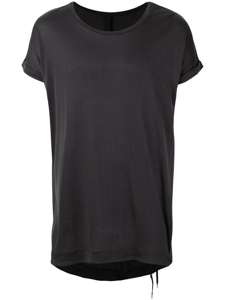 Army Of Me - Plain Long T-shirt - Men - Silk - M, Black, Silk