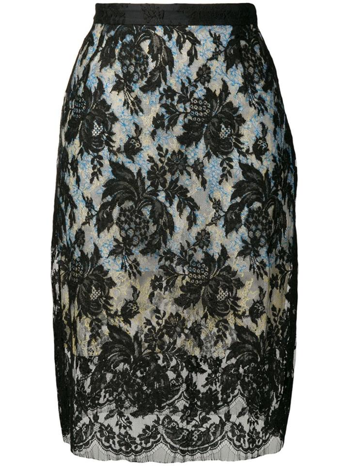 Ports 1961 Lace Midi Skirt - Black