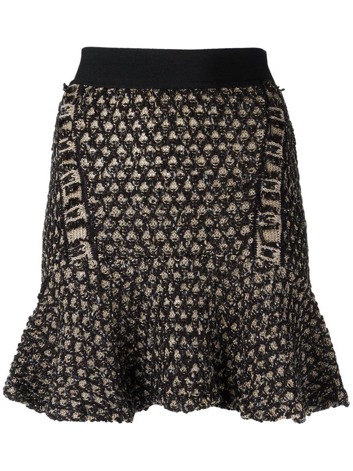 Cecilia Prado - Knit Flare Skirt - Women - Acrylic/lurex/polyamide - Pp, Black, Acrylic/lurex/polyamide