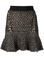Cecilia Prado - Knit Flare Skirt - Women - Acrylic/lurex/polyamide - Pp, Black, Acrylic/lurex/polyamide