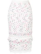 Coohem Fancy Scallop Knit Skirt - White