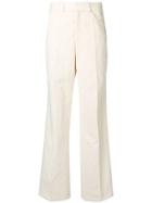 Helmut Lang High Waist Corduroy Trousers - White