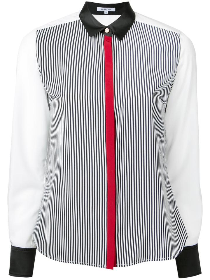 Guild Prime Striped Shirt, Women's, Size: 34, White, Polyester