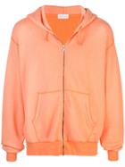 John Elliott Classic Hoodie With Front Zip - Orange