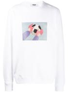 Msgm Holly & Benji Print Sweatshirt - White