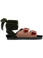 Gia Couture Ankle-tie Slides - Multicolour