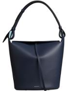Burberry The Large Leather Bucket Bag - Blue