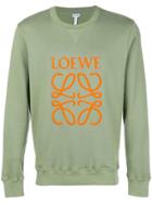 Loewe Anagram Embroidered Sweatshirt - Green