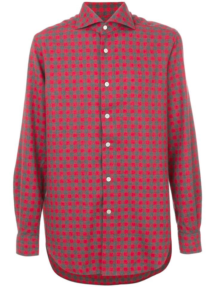 Kiton Checked Shirt - Red