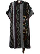Chloé Fringed Jacquard Cape, Women's, Size: Small, Acrylic/polyamide/cashmere/wool