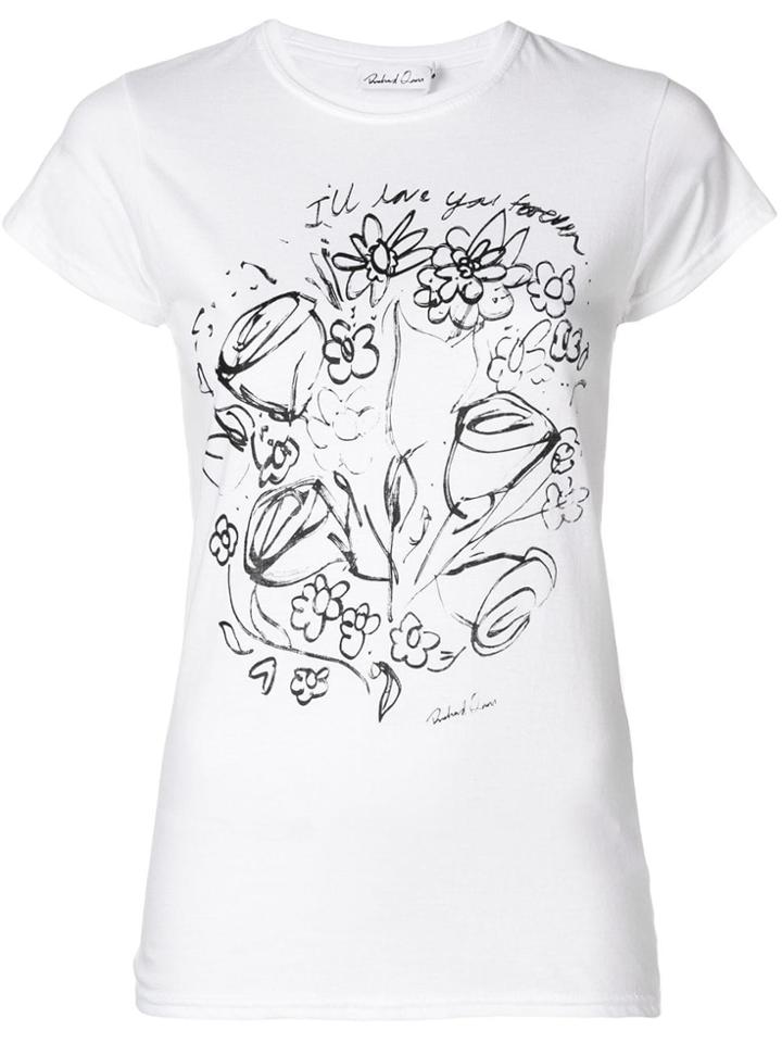 Richard Quinn Floral Print Short-sleeve T-shirt - White