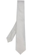 Kiton Satin Print Tie - Grey
