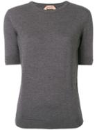 No21 Embellished Half Sleeve Sweater - Grey