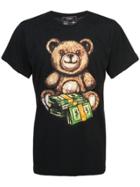 Dom Rebel Teddy Money Print T-shirt - Black