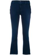 J Brand Side Buttons Cropped Jeans - Blue