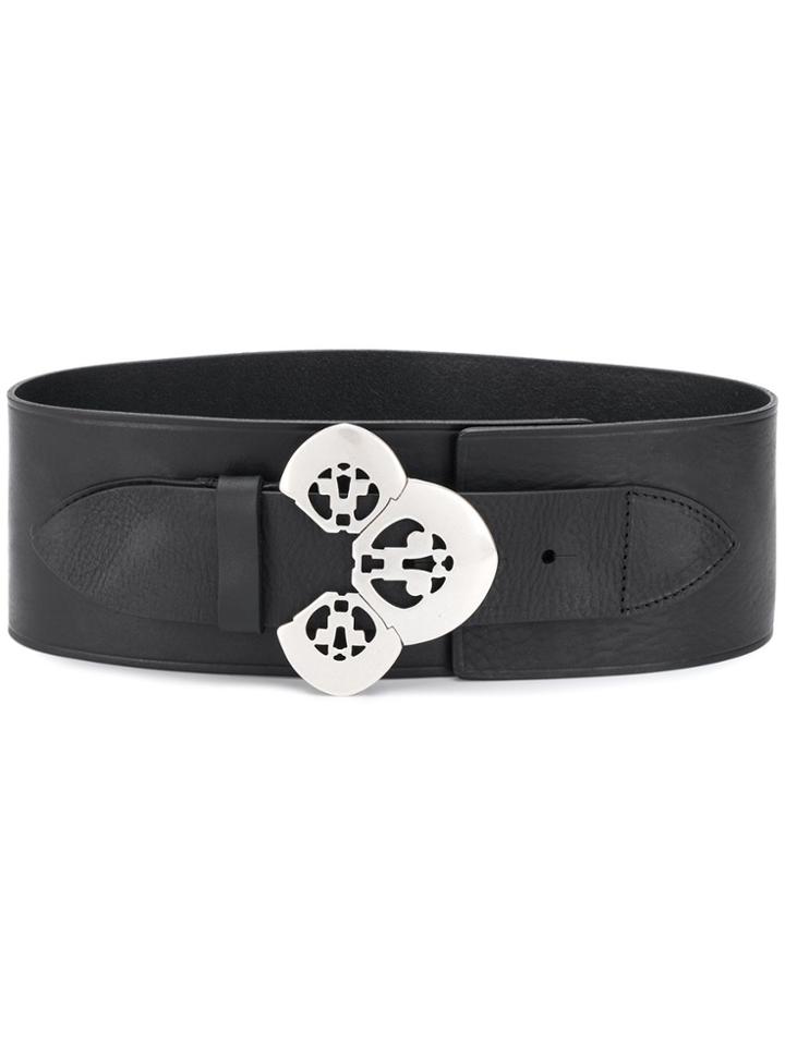 Isabel Marant Yona Wide-cut Leather Belt - Black