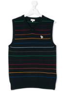 Paul Smith Junior Multicolour Stripe Sweater Vest - Blue