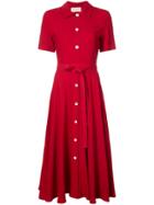 Mansur Gavriel Belted Shirt Dress - Red