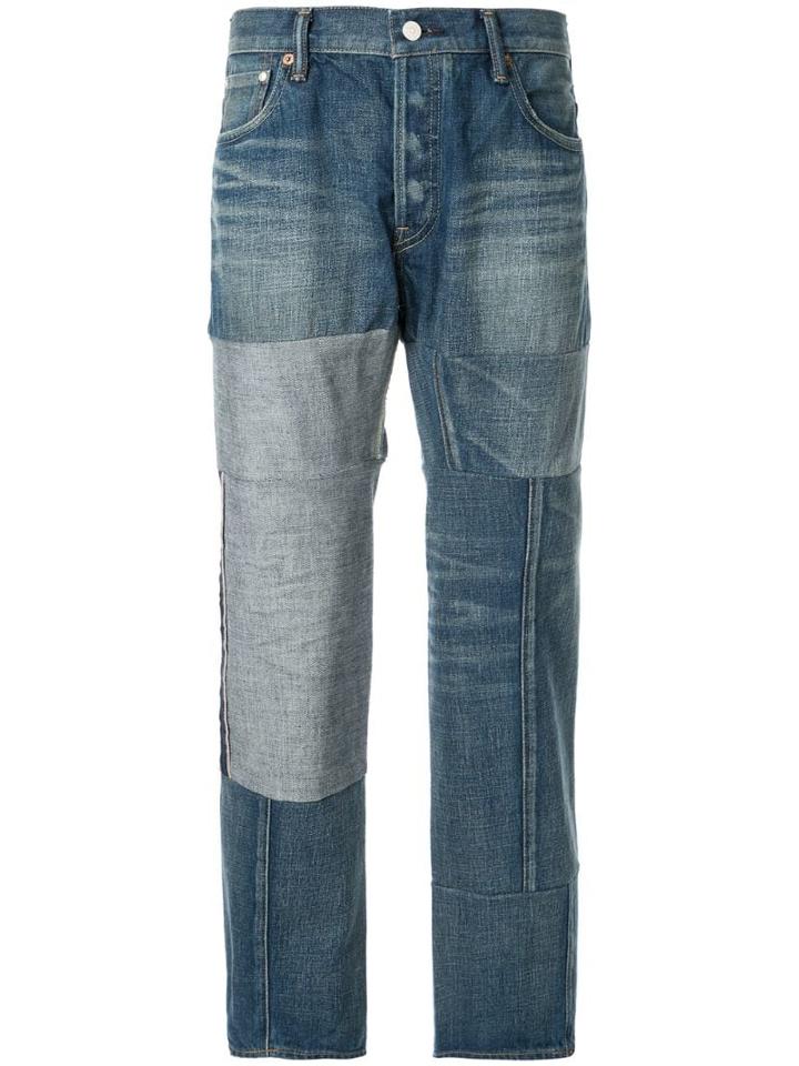 Tu Es Mon Trésor Reverse Patchwork Antique Jeans - Blue