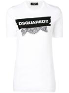 Dsquared2 Lace Appliqué Logo T-shirt - White
