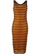 Givenchy Semi-sheer Striped Dress - Yellow & Orange