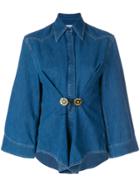Mm6 Maison Margiela Cinched Denim Shirt - Blue