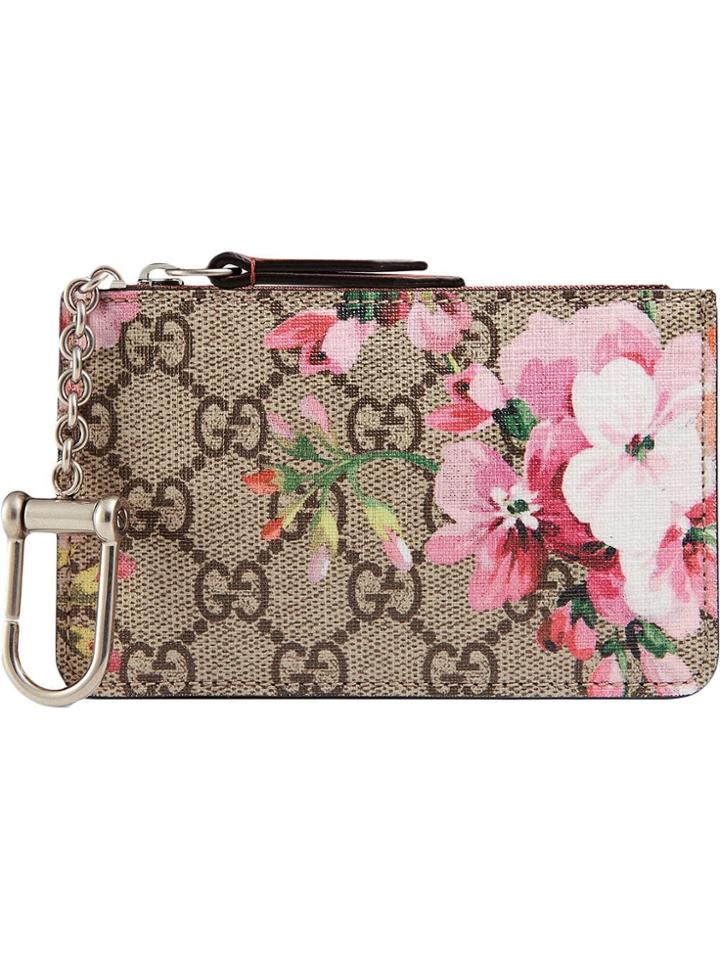 Gucci Gg Blooms Key Case - Neutrals
