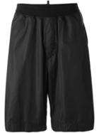 Dsquared2 Loose Fit Track Shorts, Men's, Size: 46, Black, Polyamide/polyurethane/viscose/calf Leather