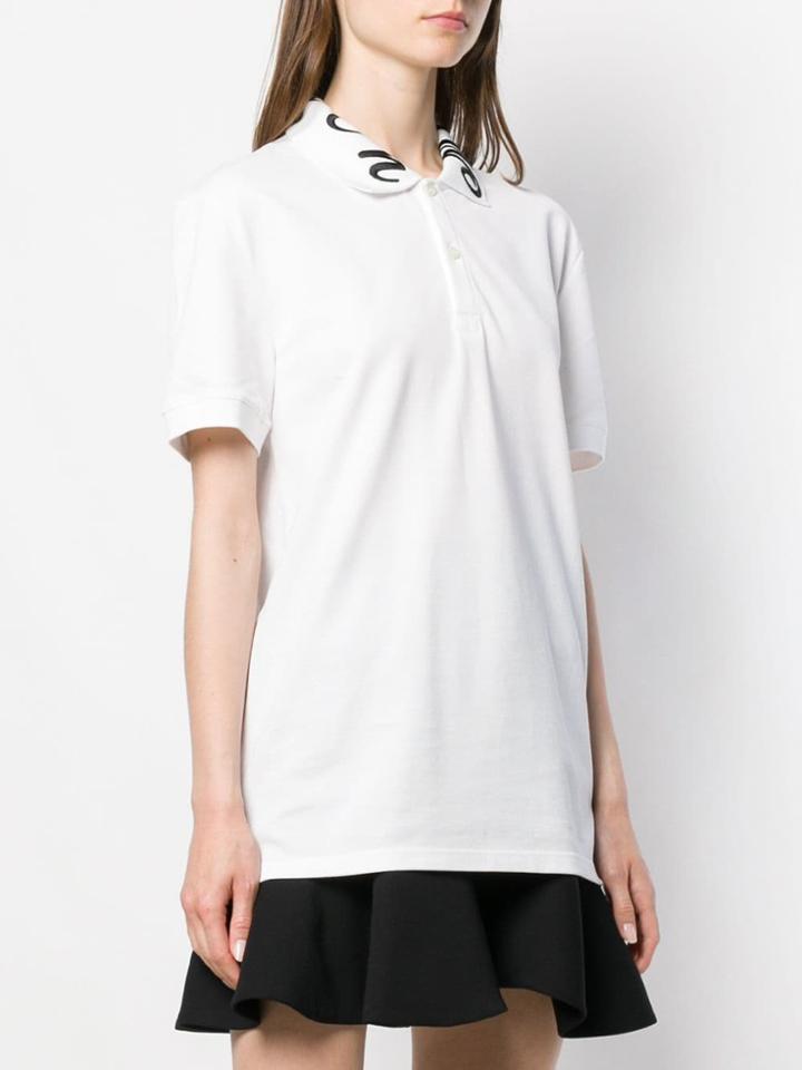 Alexander Mcqueen Logo Embroidered Polo Shirt - White
