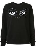 Haculla Eye Embroidered Sweatshirt, Women's, Size: Medium, Black, Cotton