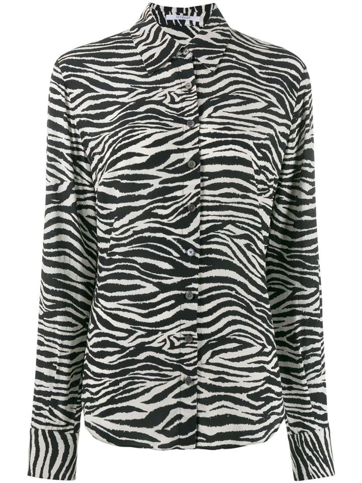 Derek Lam 10 Crosby Zebra Print Button Down Shirt - White