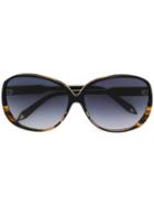 Victoria Beckham Tortoiseshell Oversized Sunglasses - Black