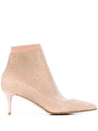 Le Silla Gilda Crystal-embellished Boot Pumps - Neutrals