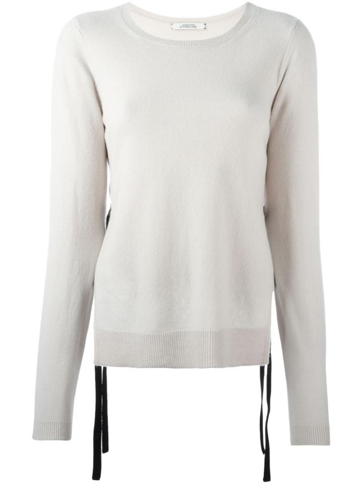 Dorothee Schumacher Side Slit Sweater, Women's, Size: 4, Nude/neutrals, Polypropylene/cashmere