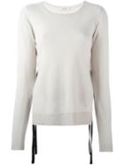 Dorothee Schumacher Side Slit Sweater, Women's, Size: 4, Nude/neutrals, Polypropylene/cashmere