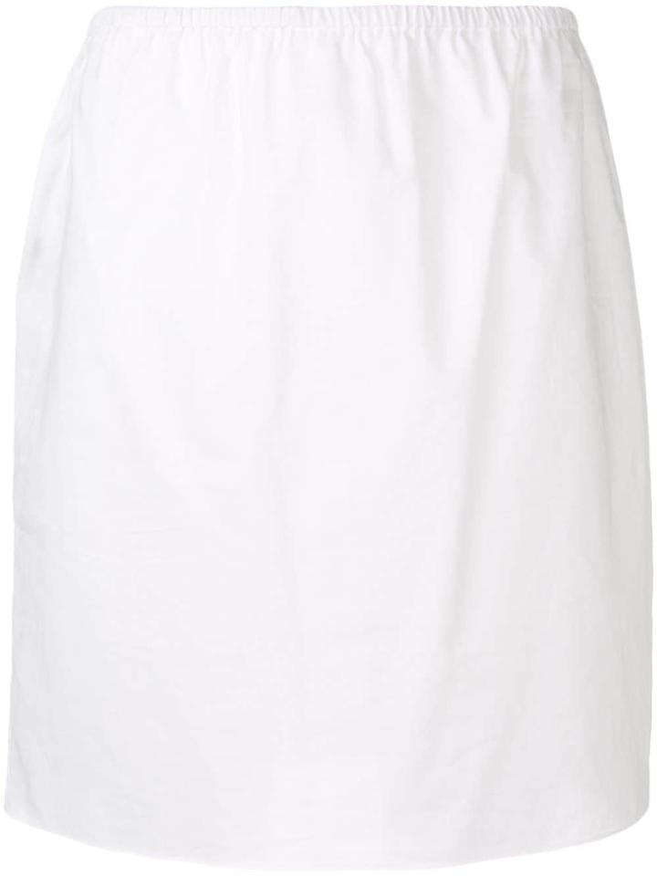 Jil Sander Navy Elasticated Waist Skirt - White