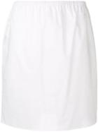 Jil Sander Navy Elasticated Waist Skirt - White