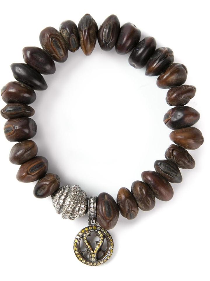 Loree Rodkin Mahla Beads Bracelet, Women's, Black, Gold