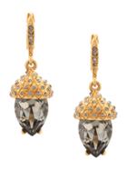 Oscar De La Renta Runway Pave Acorn Drop Earrings - Gold