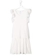 Chloé Kids Teen Ruffled Sleeve Dress - White
