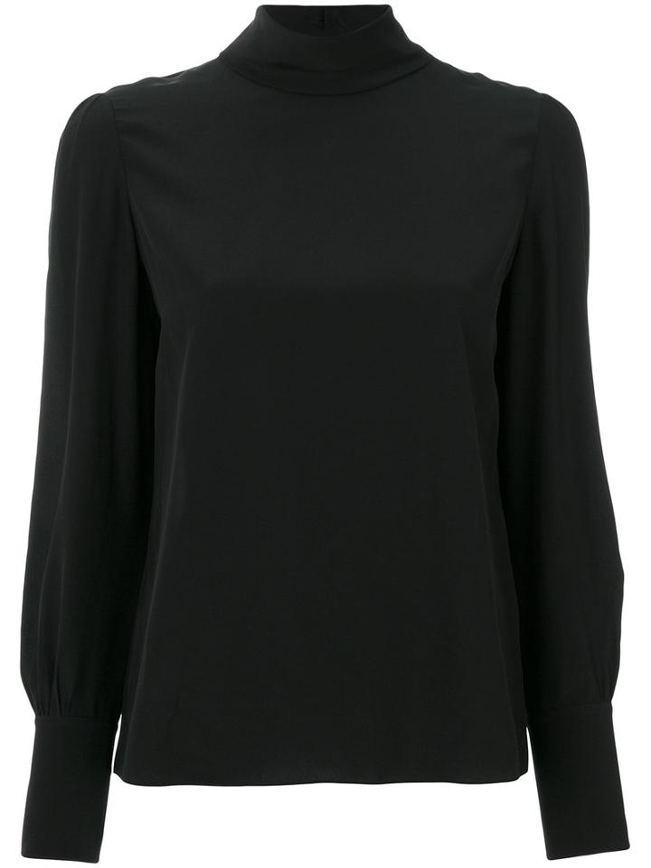 Chloé - Silk Balloon Sleeve Blouse - Women - Silk - 38, Black, Silk